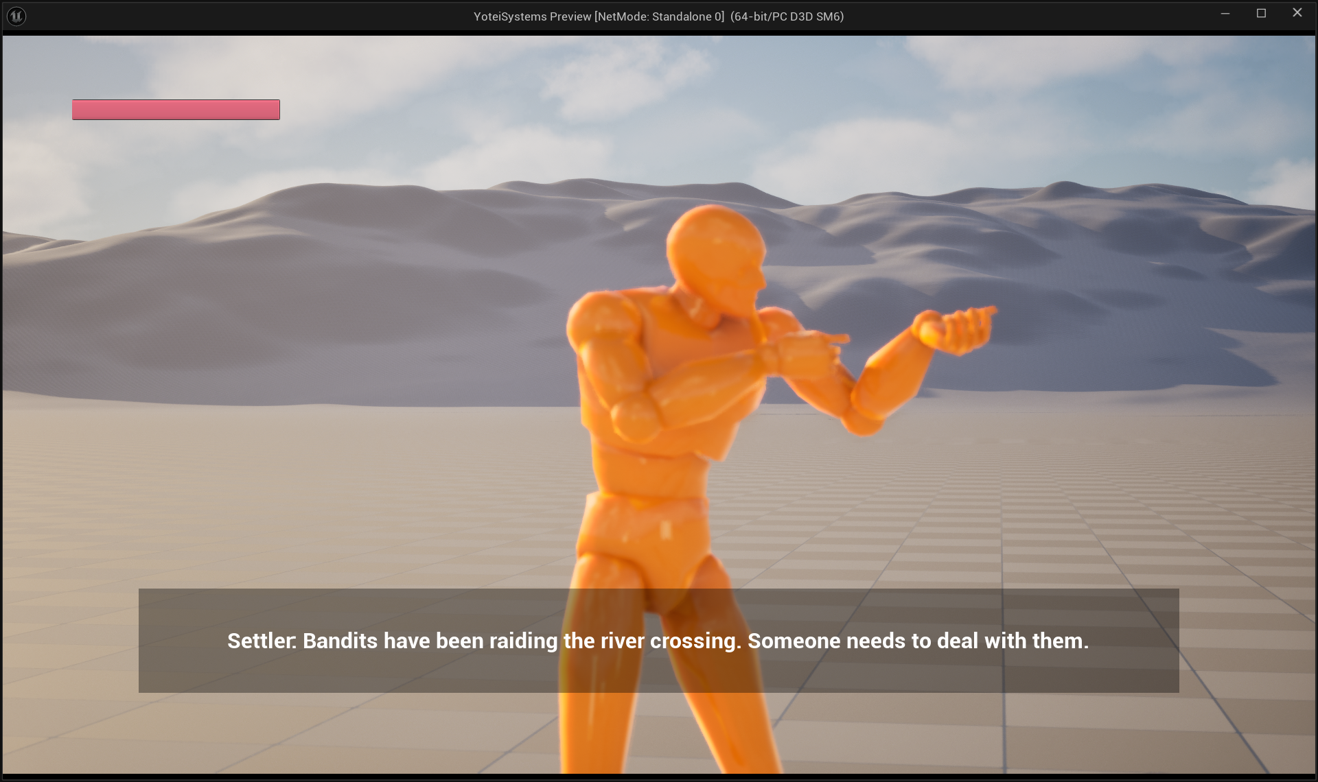 Dialogue box in game