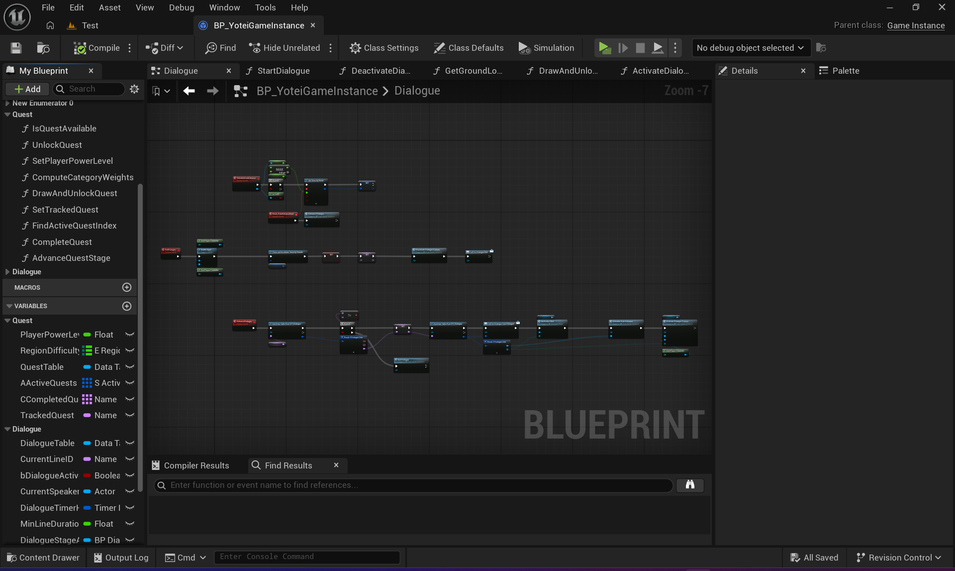BP_YoteiGameMode Class Defaults